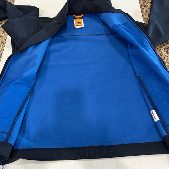 Timberland Jacket Men’s Size Large Color Navy Blue Softshell Zip Fleeced Lined - Picture 11 of 11